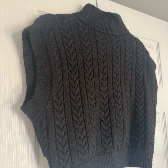 Vici Black Cable Knit Women's Sweater - Picture 6 of 7